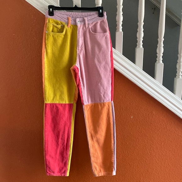 Ragged Priest Size Colorful Patchwork Women's Jeans 26 - Picture 1 of 5